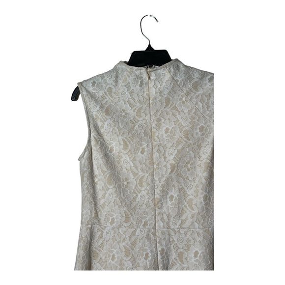 1854. NASTY GAL ALL LACE WITH LINER MINI LENGTH DRESS WHITE/BEIGE IN COLOR SZ MD - Picture 9 of 10
